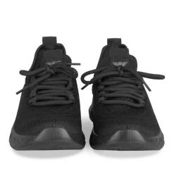 Baskets NOIR Homme Motif Uni Lacets