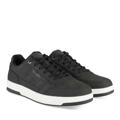 Baskets NOIR Homme Motif Uni Lacets