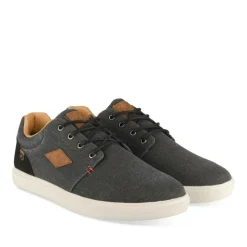 Baskets NOIR Homme Motif Uni Lacets