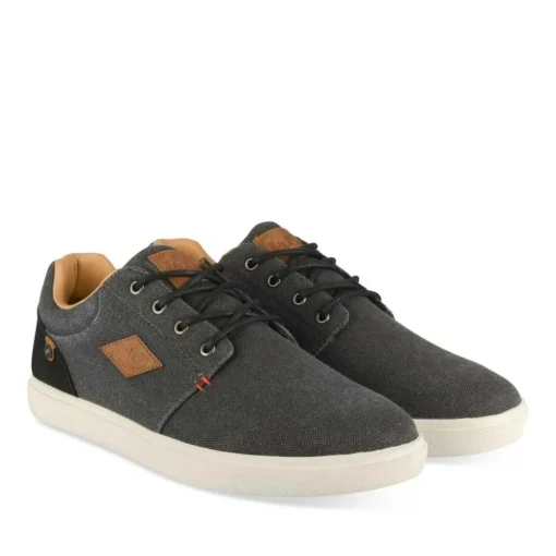 Baskets NOIR Homme Motif Uni Lacets