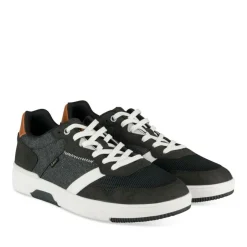 Baskets NOIR Homme Motif Uni Lacets