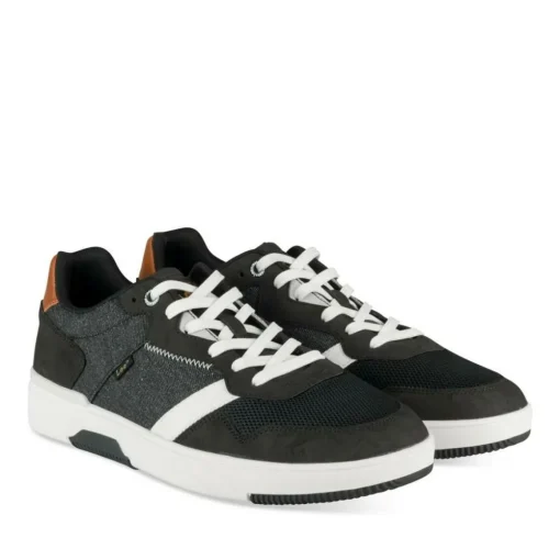 Baskets NOIR Homme Motif Uni Lacets