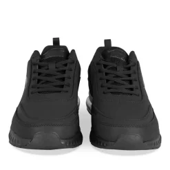 Baskets NOIR Homme Motif Uni Lacets