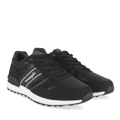 Baskets NOIR Homme Motif Uni Lacets