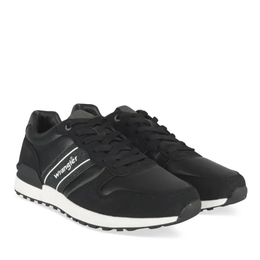 Baskets NOIR Homme Motif Uni Lacets