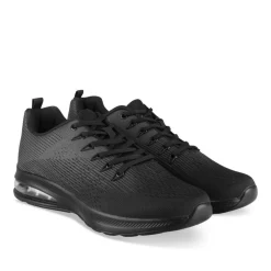 Baskets NOIR Homme Motif Uni Lacets