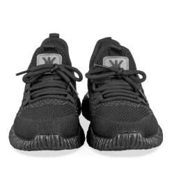 Baskets NOIR Homme Motif Uni Lacets