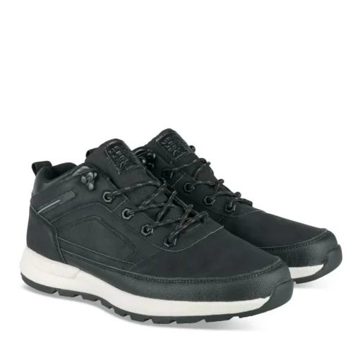 Baskets NOIR Homme Motif Uni Lacets