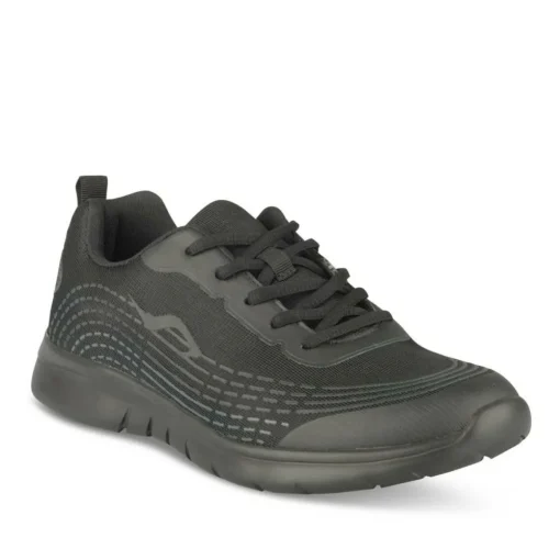 Baskets NOIR Homme Motif Uni Lacets