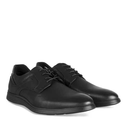 Baskets NOIR Homme Motif Uni Lacets