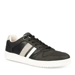 Baskets NOIR Homme Motif Uni Lacets
