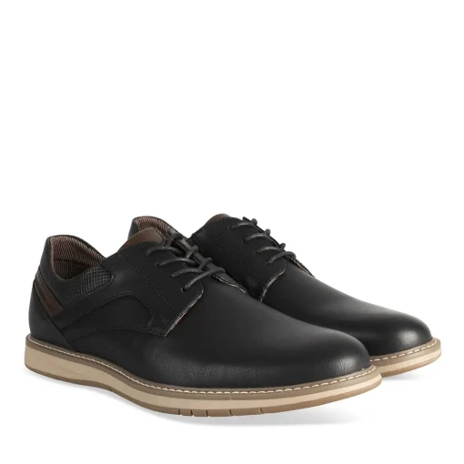 Baskets NOIR Homme Motif Uni Lacets