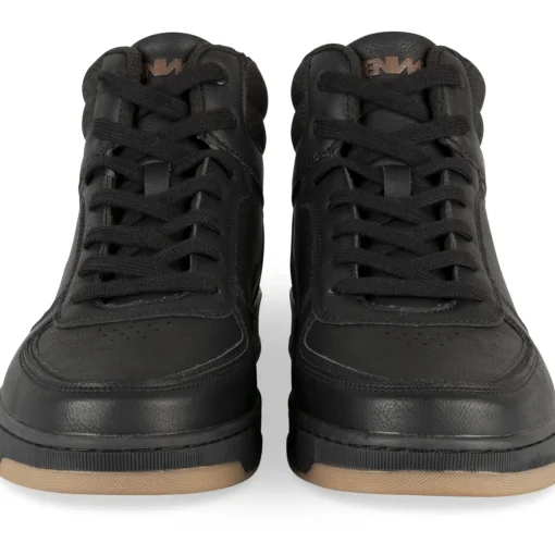 Baskets NOIR Homme Motif Uni A Enfiler