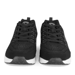 Baskets NOIR Homme Motif Uni Lacets