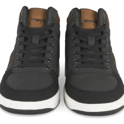 Baskets NOIR Homme Motif Uni Lacets