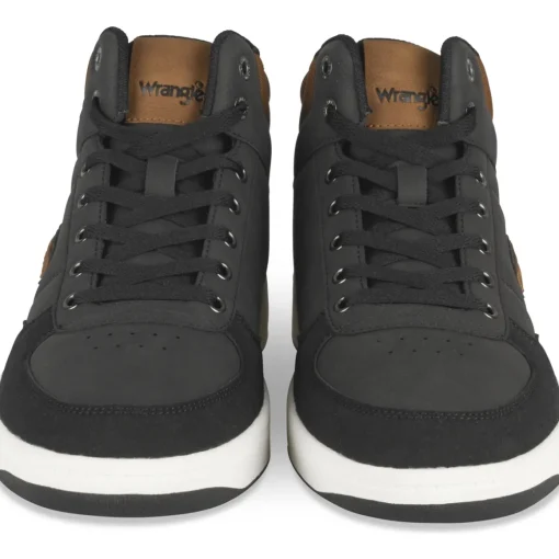 Baskets NOIR Homme Motif Uni Lacets