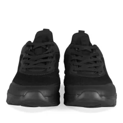 Baskets NOIR Homme Motif Uni Lacets