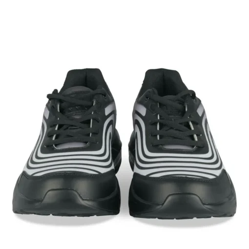 Baskets NOIR Homme Motif Uni Lacets