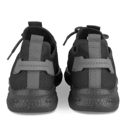 Baskets NOIR Homme Motif Uni Lacets