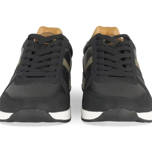 Baskets NOIR Homme Motif Uni Lacets
