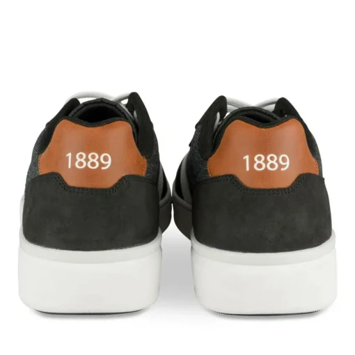 Baskets NOIR Homme Motif Uni Lacets