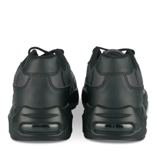 Baskets NOIR Homme Motif Uni Lacets