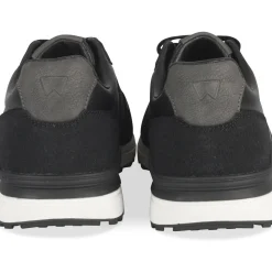 Baskets NOIR Homme Motif Uni Lacets