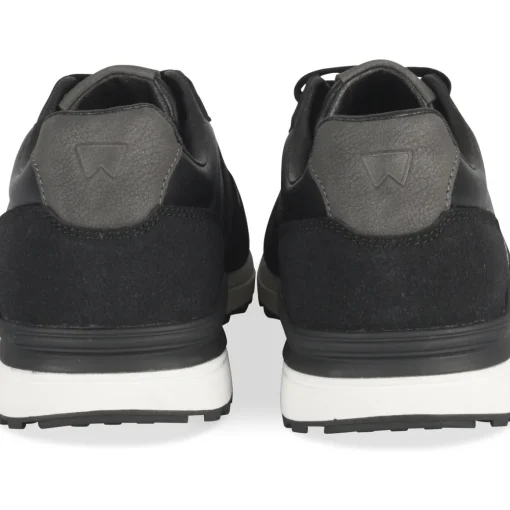 Baskets NOIR Homme Motif Uni Lacets