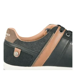 Baskets NOIR Homme Motif Uni Lacets