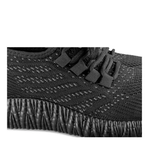 Baskets NOIR Homme Motif Uni Lacets
