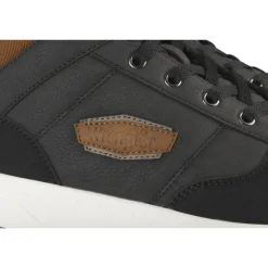 Baskets NOIR Homme Motif Uni Lacets