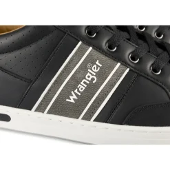Baskets NOIR Homme Motif Uni Lacets