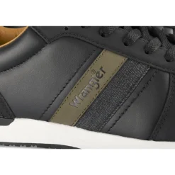 Baskets NOIR Homme Motif Uni Lacets