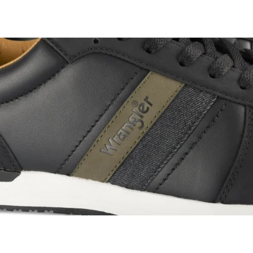 Baskets NOIR Homme Motif Uni Lacets