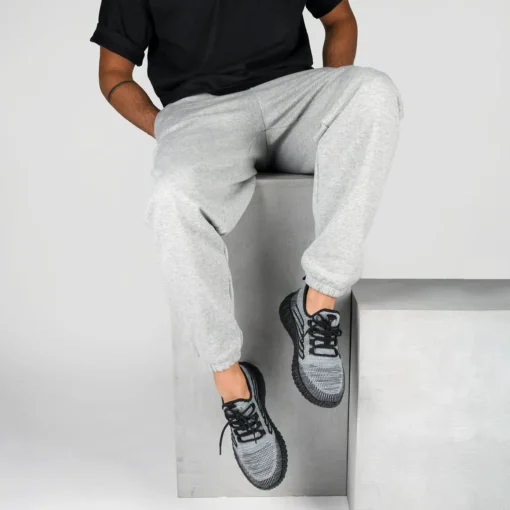 Baskets NOIR Homme Motif Uni Lacets