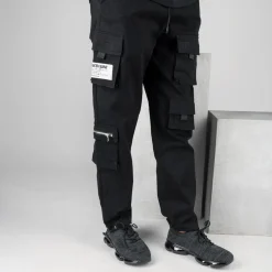 Baskets NOIR Homme Motif Uni Lacets