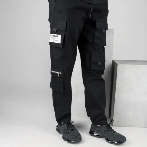 Baskets NOIR Homme Motif Uni Lacets