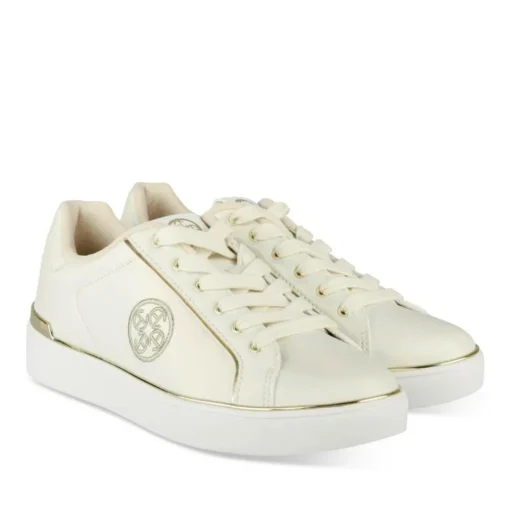 Baskets OR Femme Motif Iridescent Lacets