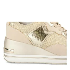 Baskets OR Femme Motif Paillettes Lacets