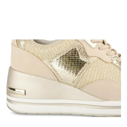 Baskets OR Femme Motif Paillettes Lacets