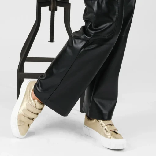 Baskets OR Femme Motif Uni Scratch