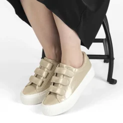 Baskets OR Femme Motif Uni Scratch