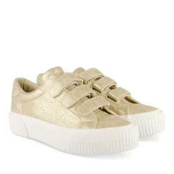 Baskets OR Femme Motif Uni Scratch