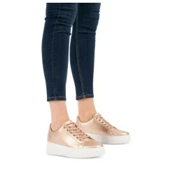 Baskets OR Femme Motif Uni Lacets