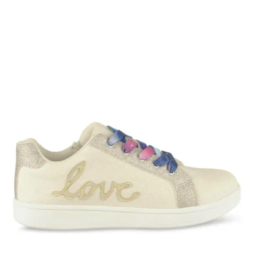 Baskets OR Fille Motif Paillettes Lacets