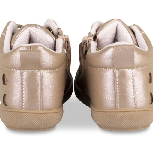 Baskets OR Fille Motif Uni Lacets + Fermeture éclair