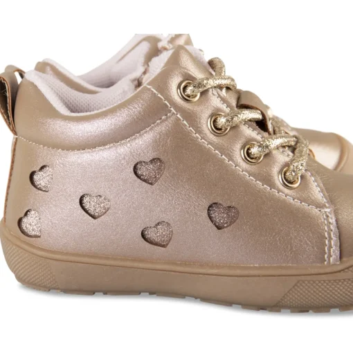 Baskets OR Fille Motif Uni Lacets + Fermeture éclair