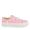 Baskets ROSE Femme Motif Fleuri Lacets
