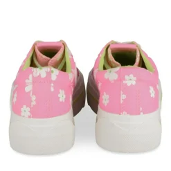 Baskets ROSE Femme Motif Fleuri Lacets