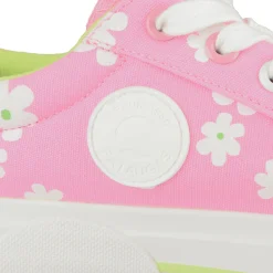 Baskets ROSE Femme Motif Fleuri Lacets